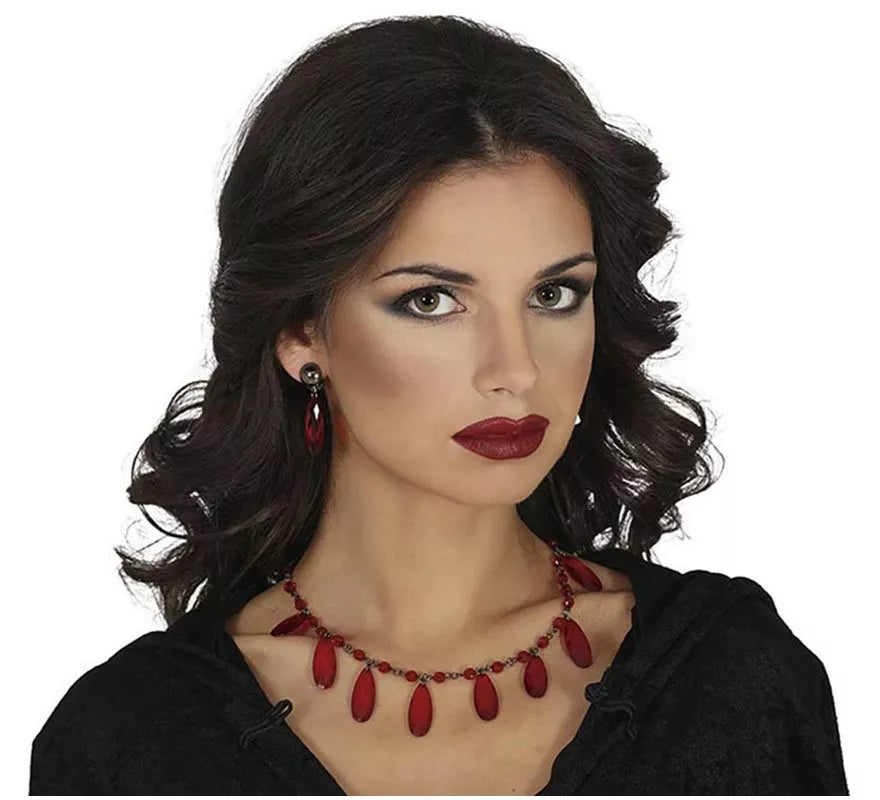 Translation missing: fr.Collar y Pendientes Rubíes rojos