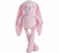 Oreilles de lapin en peluche rose 30 cm