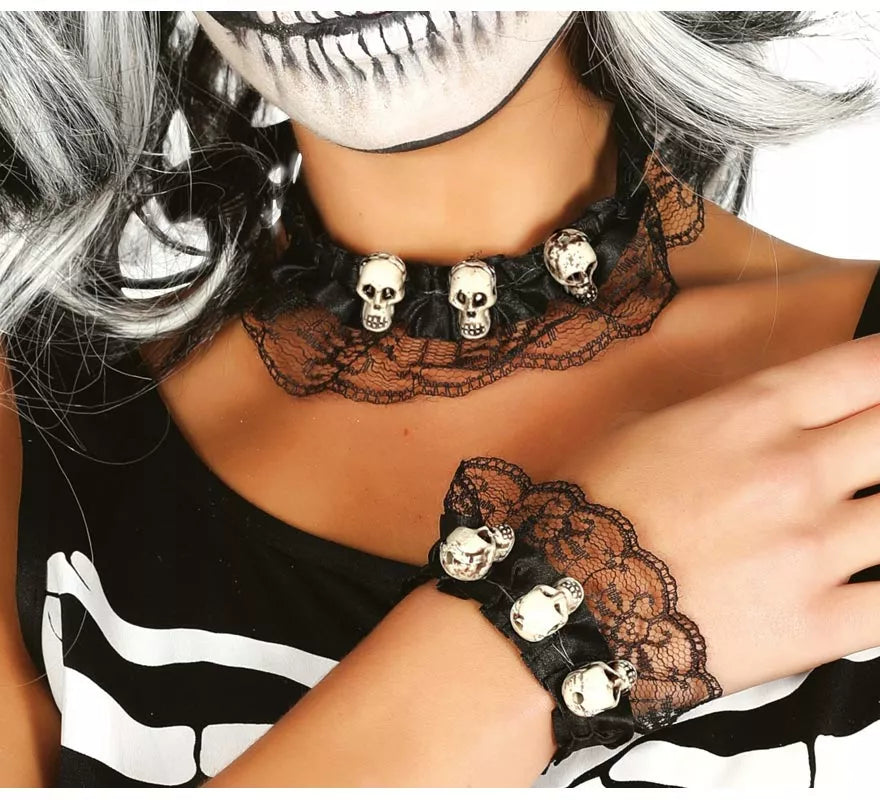 Translation missing: fr.Conjunto de gargantilla y pulsera de Calaveras