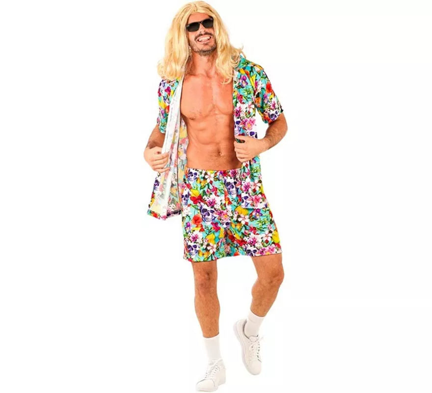 Conjunto de Verano con Estampado de Calaveras: Camisa y Shorts para hombre