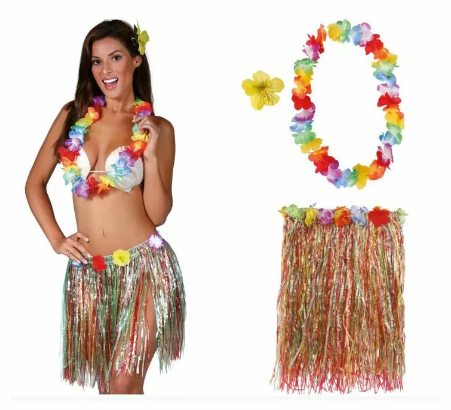 Conjunto Hawaiano de 3 Piezas en varios colores para mujer