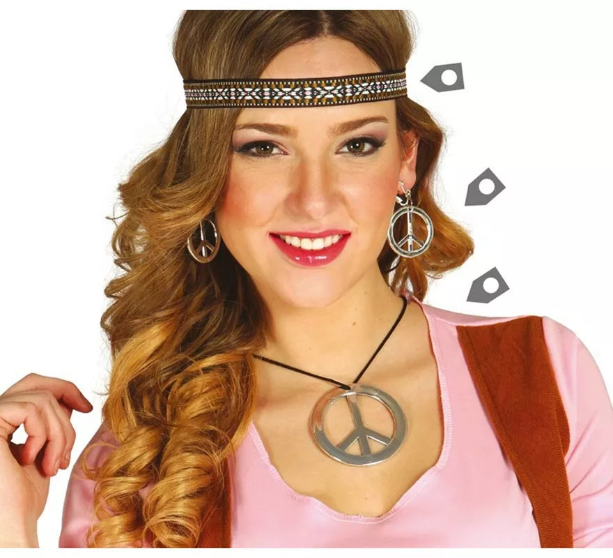 Translation missing: fr.Conjunto Hippie de pendientes, collar y cinta