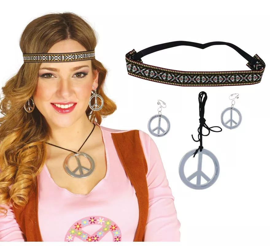 Translation missing: fr.Conjunto Hippie de pendientes, collar y cinta