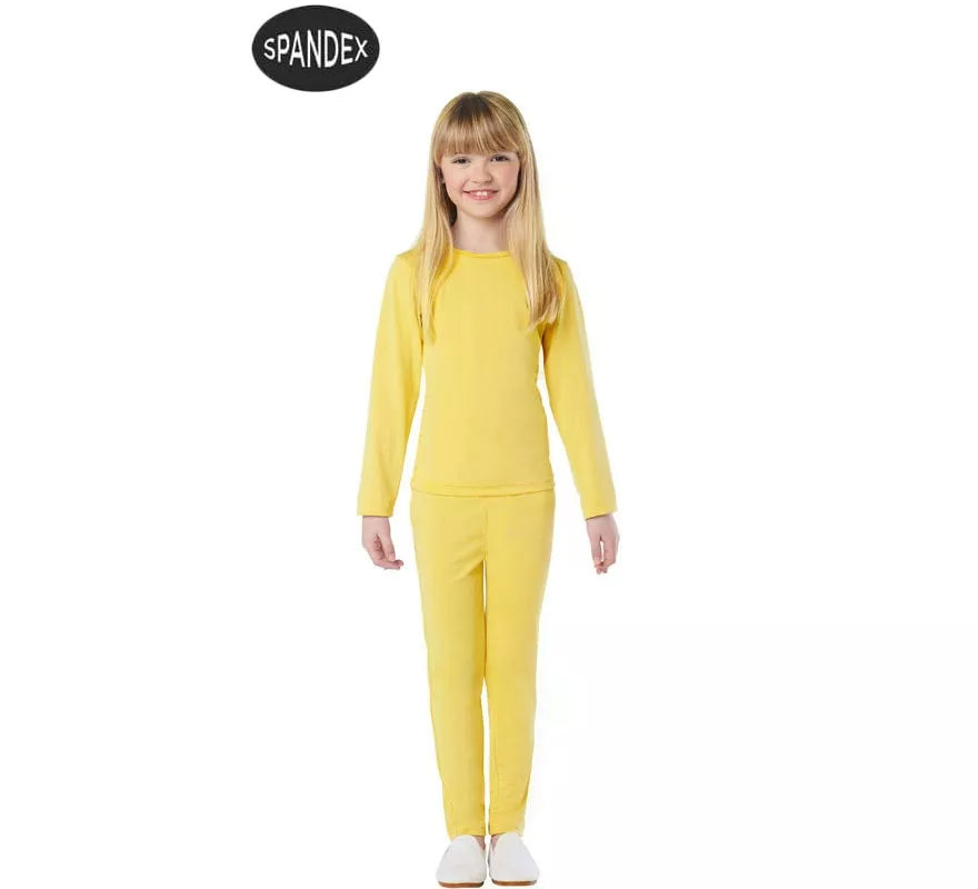Translation missing: fr.Conjunto Maillot Spandex en 2 piezas color Amarillo para niños