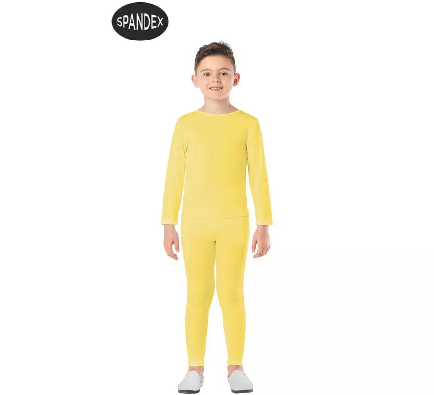 Translation missing: fr.Conjunto Maillot Spandex en 2 piezas color Amarillo para niños
