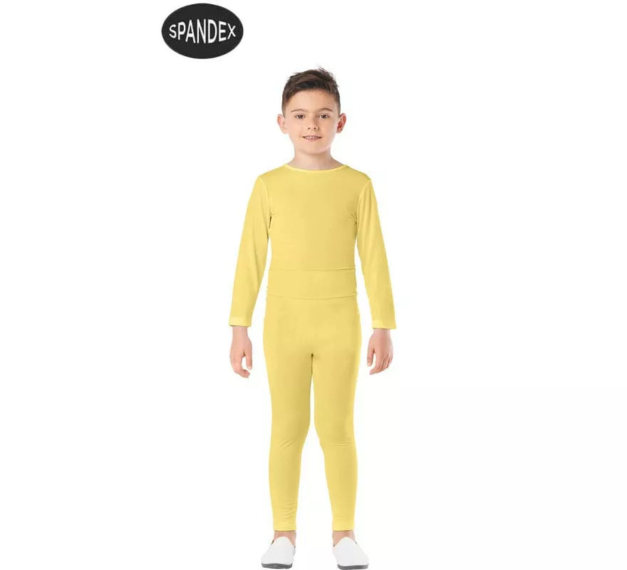 Translation missing: fr.Conjunto Maillot Spandex en 2 piezas color Amarillo para niños