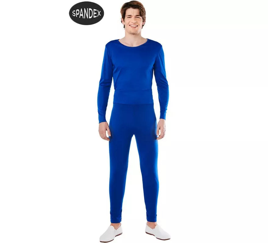 Translation missing: fr.Conjunto Maillot Spandex en 2 piezas color Azul para hombre