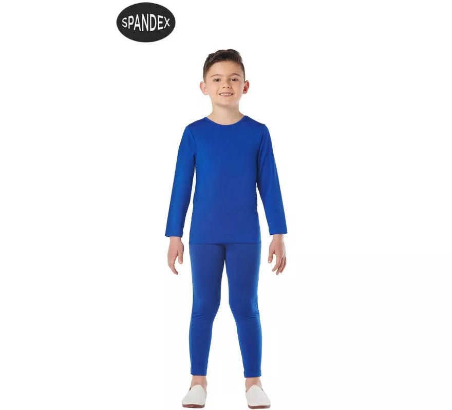 Translation missing: fr.Conjunto Maillot Spandex en 2 piezas color Azul para niños