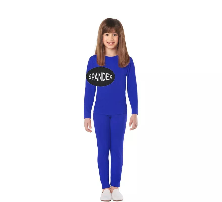 Translation missing: fr.Conjunto Maillot Spandex en 2 piezas color Azul para niños