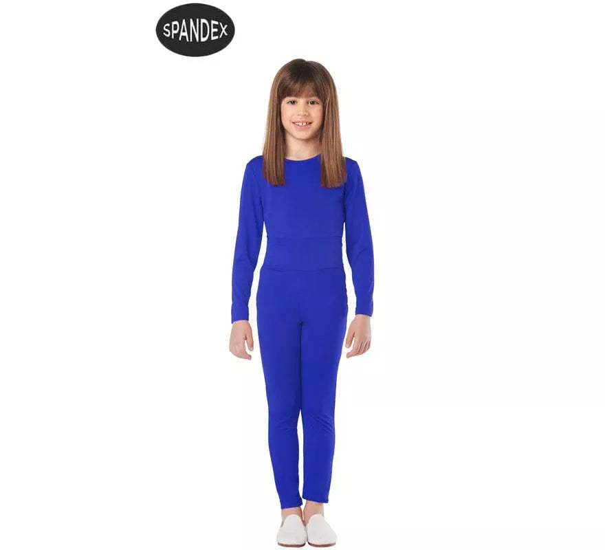 Translation missing: fr.Conjunto Maillot Spandex en 2 piezas color Azul para niños