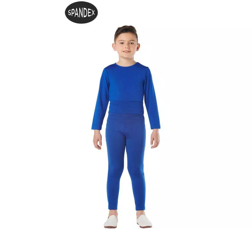 Translation missing: fr.Conjunto Maillot Spandex en 2 piezas color Azul para niños