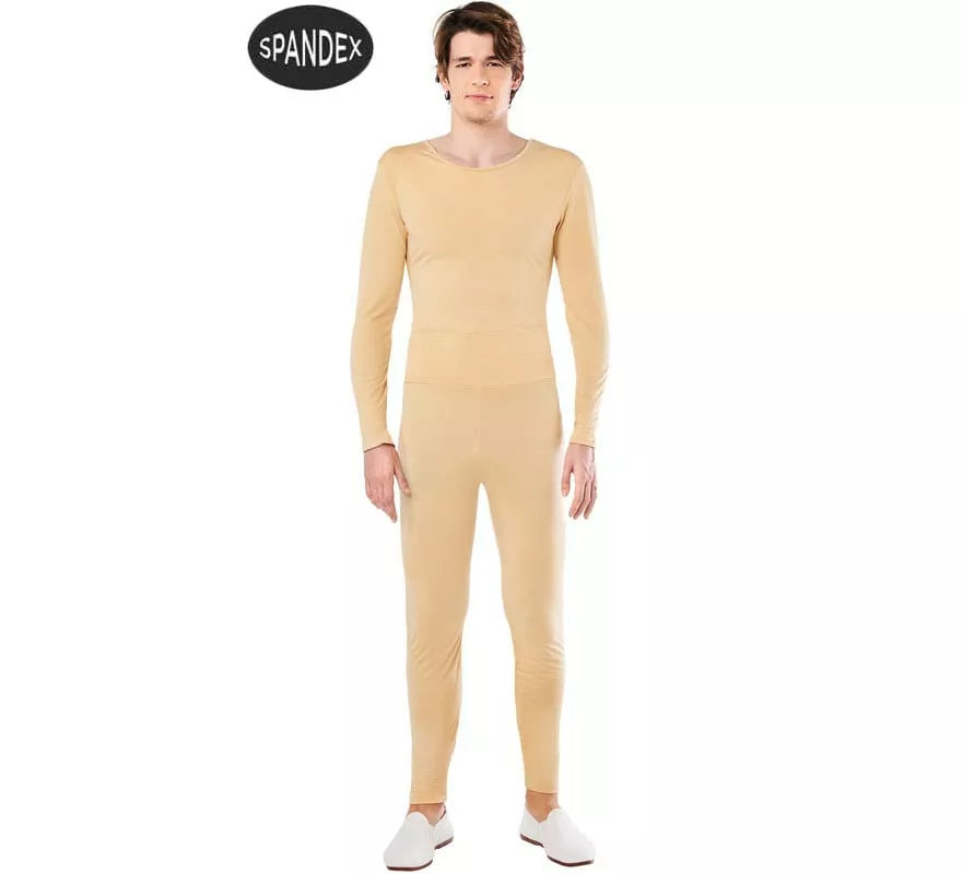 Translation missing: fr.Conjunto Maillot Spandex en 2 piezas color Beige para hombre