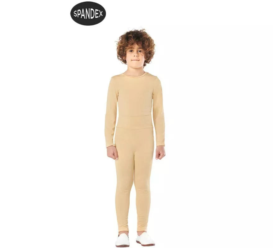 Translation missing: fr.Conjunto Maillot Spandex en 2 piezas color beige para niños