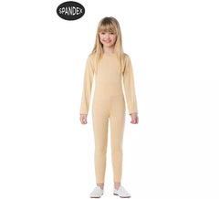 Ensemble maillot Spandex 2 pièces beige pour enfants