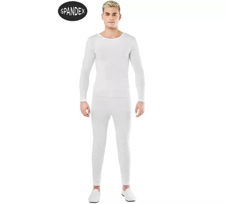 Translation missing: fr.Conjunto Maillot Spandex en 2 piezas color Blanco para hombre