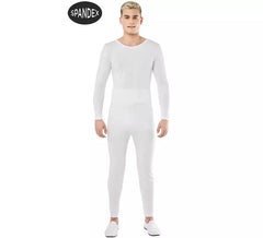 Ensemble Justaucorps Spandex 2 pièces blanc pour homme