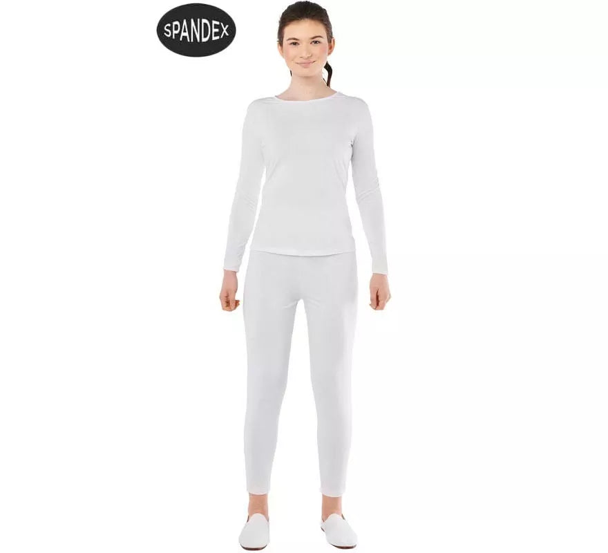 Translation missing: fr.Conjunto Maillot Spandex en 2 piezas color Blanco para mujer