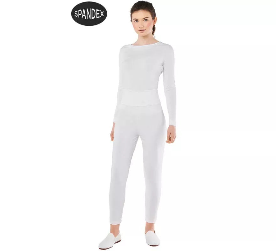 Translation missing: fr.Conjunto Maillot Spandex en 2 piezas color Blanco para mujer