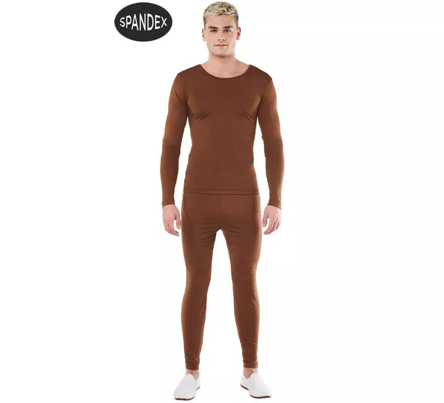 Translation missing: fr.Conjunto Maillot Spandex en 2 piezas color Marron para hombre