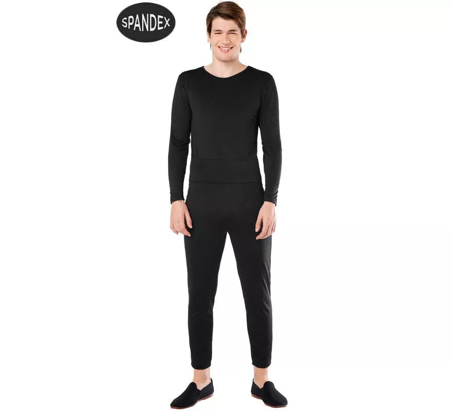 Translation missing: fr.Conjunto Maillot Spandex en 2 piezas color Negro para hombre