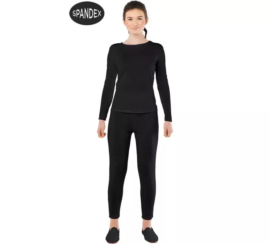 Translation missing: fr.Conjunto Maillot Spandex en 2 piezas color Negro para mujer