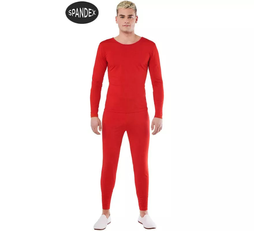 Translation missing: fr.Conjunto Maillot Spandex en 2 piezas color Rojo para hombre