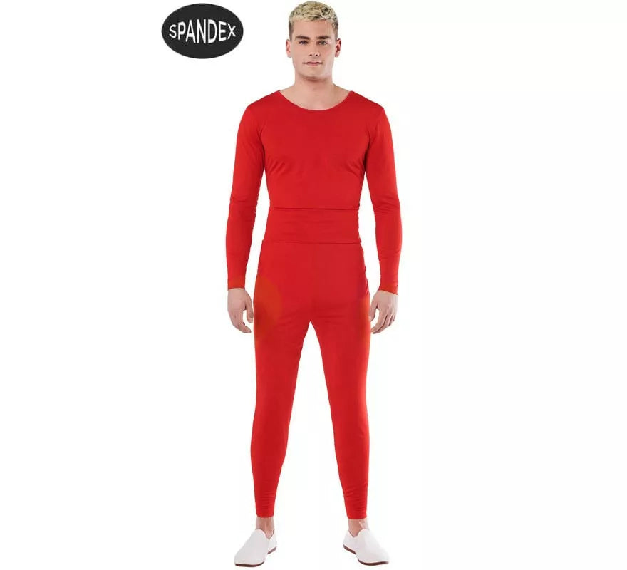 Translation missing: fr.Conjunto Maillot Spandex en 2 piezas color Rojo para hombre