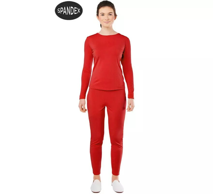 Translation missing: fr.Conjunto Maillot Spandex en 2 piezas color Rojo para mujer
