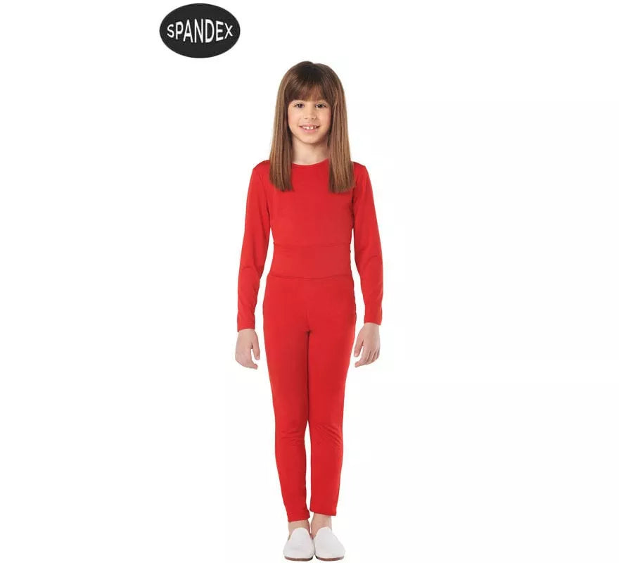 Conjunto Maillot Spandex en 2 piezas color Rojo para niños
