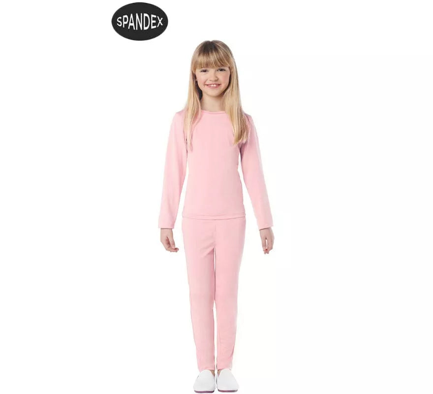 Translation missing: fr.Conjunto Maillot Spandex en 2 piezas color Rosa para niños