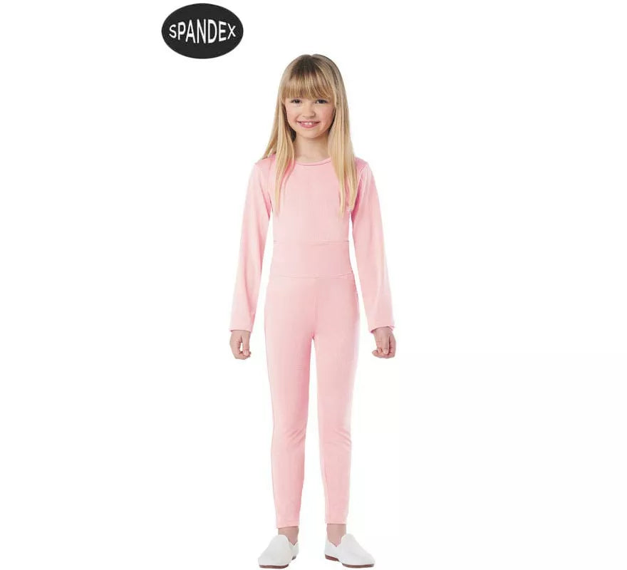 Translation missing: fr.Conjunto Maillot Spandex en 2 piezas color Rosa para niños