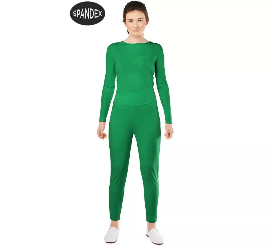 Translation missing: fr.Conjunto Maillot Spandex en 2 piezas color Verde para mujer