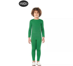 Ensemble justaucorps Spandex vert 2 pièces pour enfants