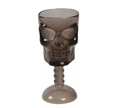 Tasse tête de mort noire transparente 18 cm