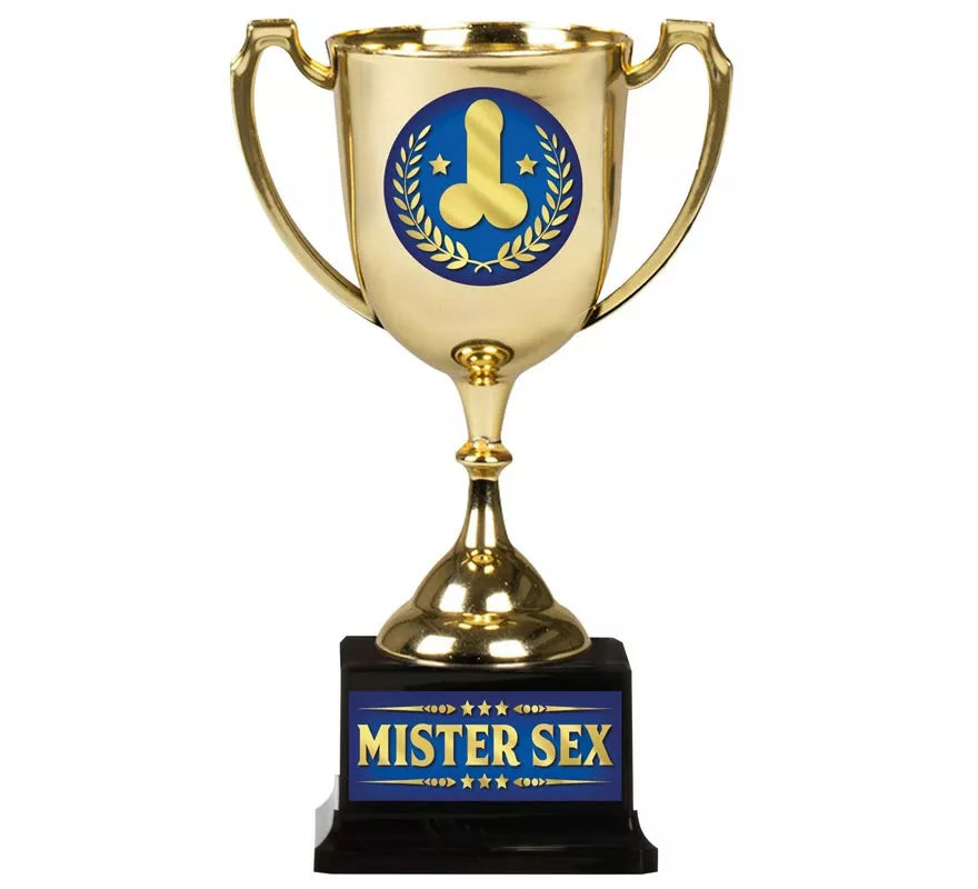 Translation missing: fr.Copa Míster Sex dorado y azul 18 cm