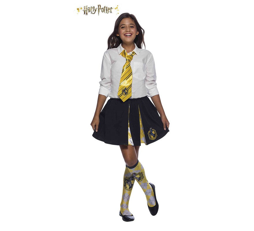Translation missing: fr.Corbata de Hufflepuff Harry Potter Deluxe para niña