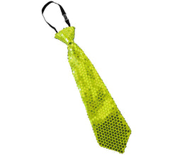 Cravate à sequins de 31 cm dans différentes couleurs Fluor