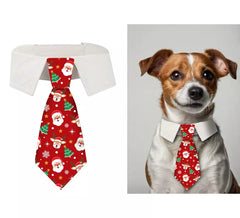 Cravate pour chien imprimée Père Noël 20 cm
