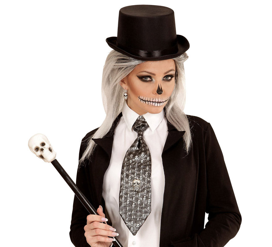 Translation missing: fr.Corbata Halloween de Calavera Metalizada