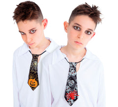 Cravate Halloween enfant en 2 modèles assortis