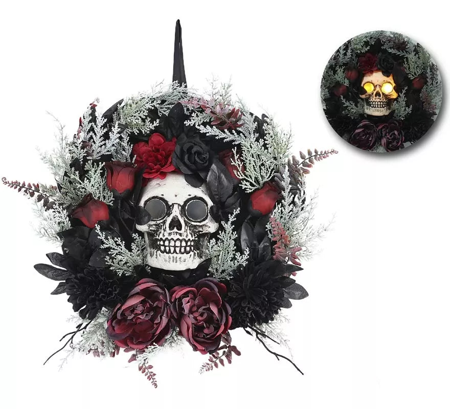 Translation missing: fr.Corona de Calavera Halloween con Luz y Sonido