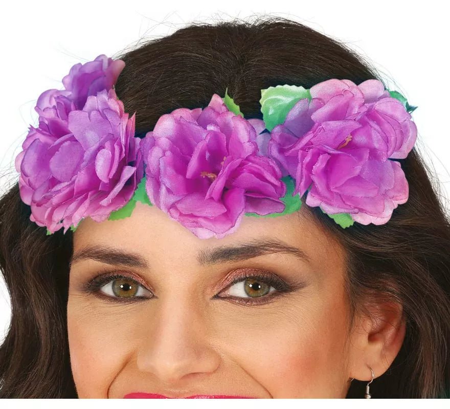 Translation missing: fr.Corona de Flores con hojas de 20 cm