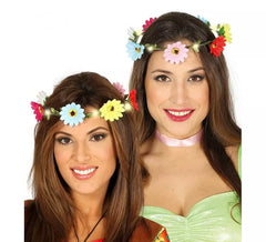 Couronne de fleurs multicolores et légères
