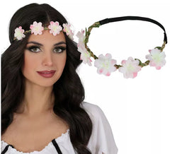 couronne de fleurs roses