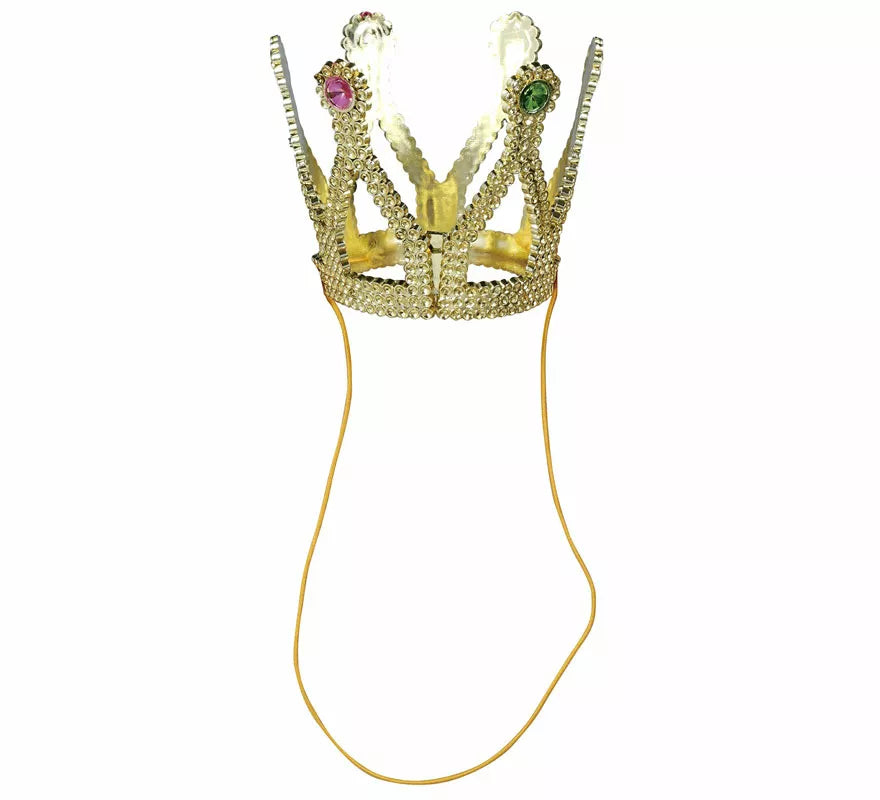 Corona de Reina Oro y Piedras