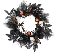 Couronne de fleurs d'Halloween de 40 cm