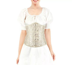 Corset Jacquard Beige pour femme