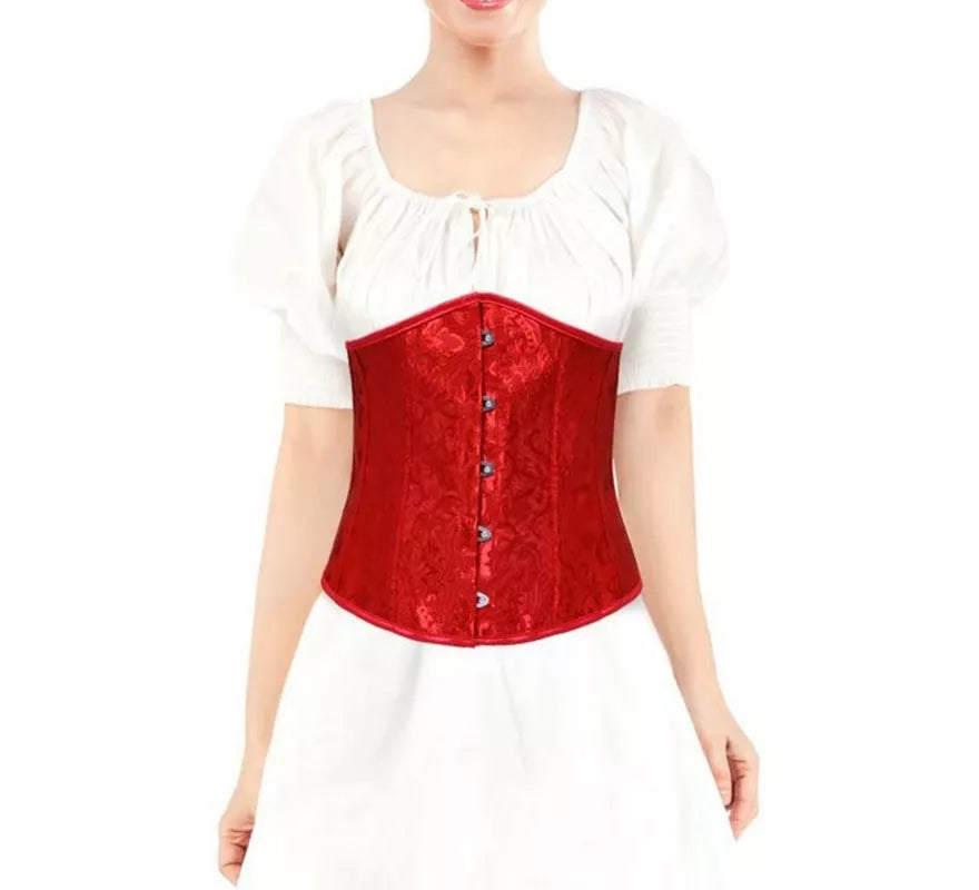 Translation missing: fr.Corset Jacquard Rojo para mujer