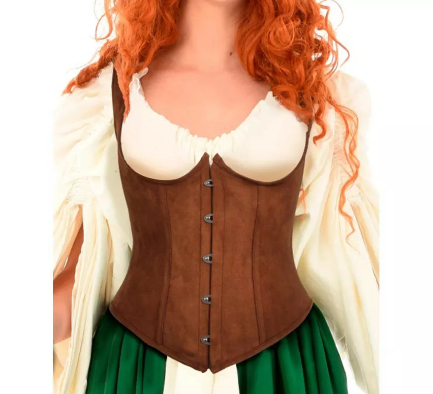 Translation missing: fr.Corset Medieval marrón para mujer