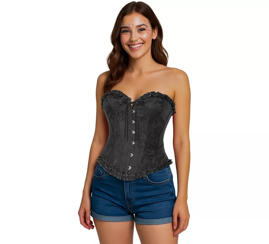 Translation missing: fr.Corset negro con Lazo para mujer